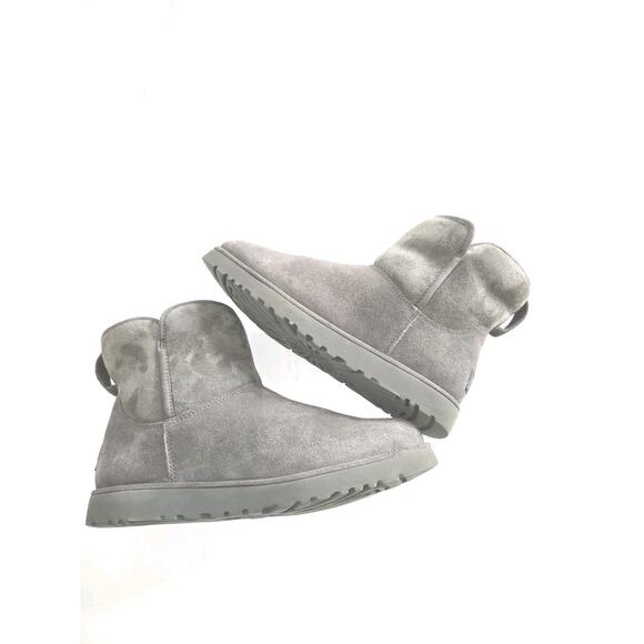 UGG Australia 1013437 Women's Cory Suede Ankle Sheepskin Boots Grey Size 8 - Picture 11 of 13